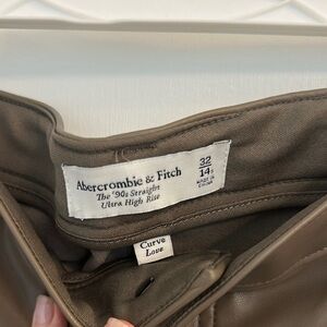Abercrombie & Fitch Brown High Rise faux leather Pants